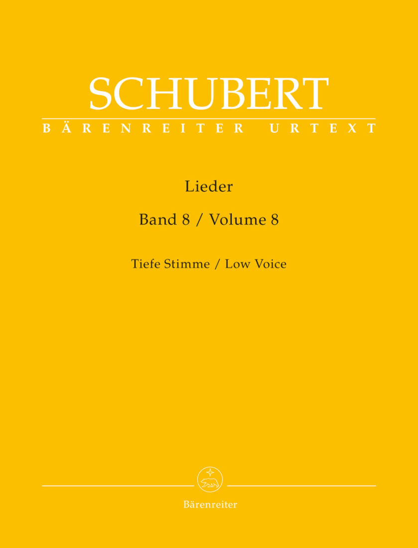 Lieder, Volume 8 - Schubert/Durr - Low Voice/Piano - Book