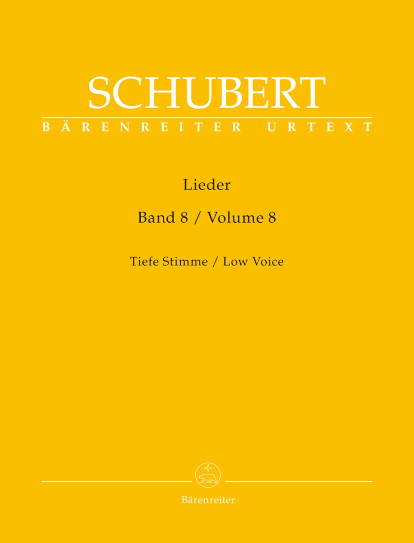 Lieder, Volume 8 - Schubert/Durr - Low Voice/Piano - Book