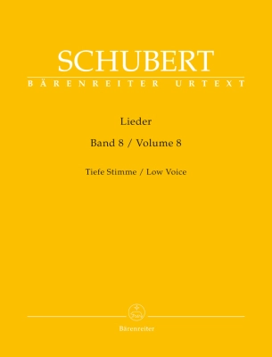 Baerenreiter Verlag - Lieder, Volume 8 - Schubert/Durr - Low Voice/Piano - Book