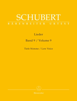 Baerenreiter Verlag - Lieder, Volume 9 - Schubert/Durr - Low Voice/Piano - Book