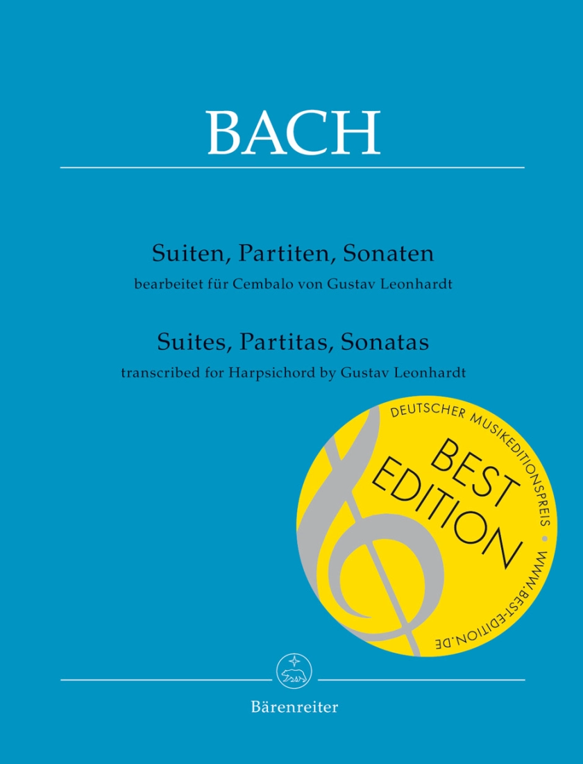 Suites, Partitas, Sonatas (Transcribed for harpsichord) - Bach/Leonhardt/Henstra - Piano - Book