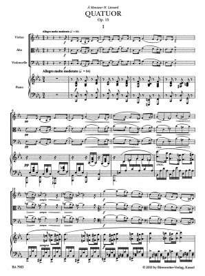 Quartet in C minor op. 15 N 48 - Faure/Herlin - Violin/Viola/Cello/Piano - Parts Set