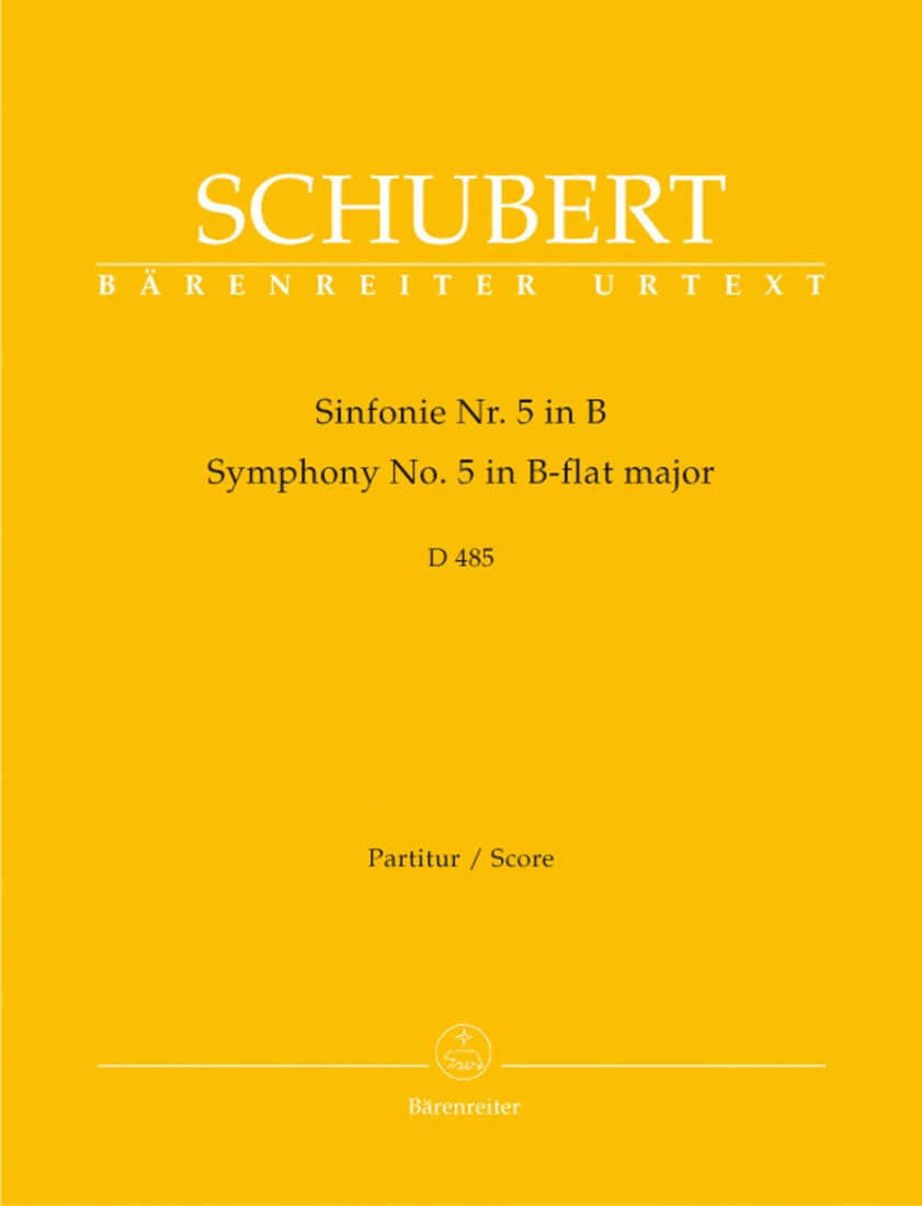 Symphony no. 5 in B-flat major D 485 - Schubert/Feil/Woodfull-Harris - Full Score - Book