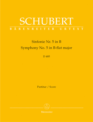Baerenreiter Verlag - Symphony no. 5 in B-flat major D 485 - Schubert/Feil/Woodfull-Harris - Full Score - Book