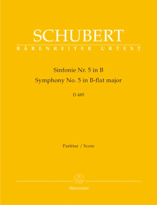 Baerenreiter Verlag - Symphony no. 5 in B-flat major D 485 - Schubert/Feil/Woodfull-Harris - Full Score - Book