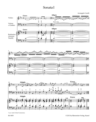 Sonatas op. 5, I-VI, Volume 1 - Corelli/Hogwood/Mark - Violin/Basso Continuo - Score and Parts