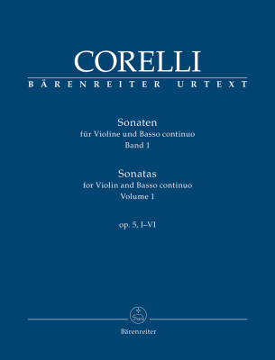 Baerenreiter Verlag - Sonatas op. 5, I-VI, Volume 1 - Corelli/Hogwood/Mark - Violin/Basso Continuo - Score and Parts