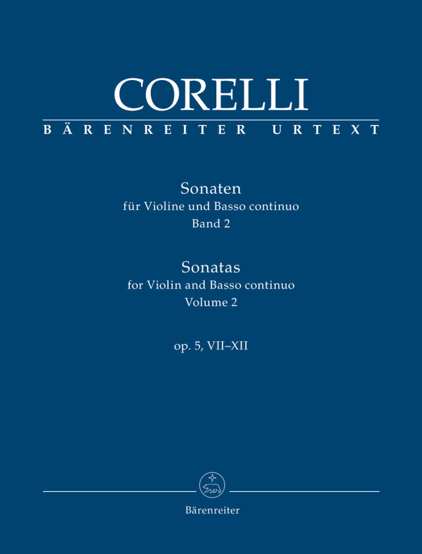 Sonatas op. 5, VII-XII, Volume 2 - Corelli/Hogwood/Mark - Violin/Basso Continuo - Score and Parts