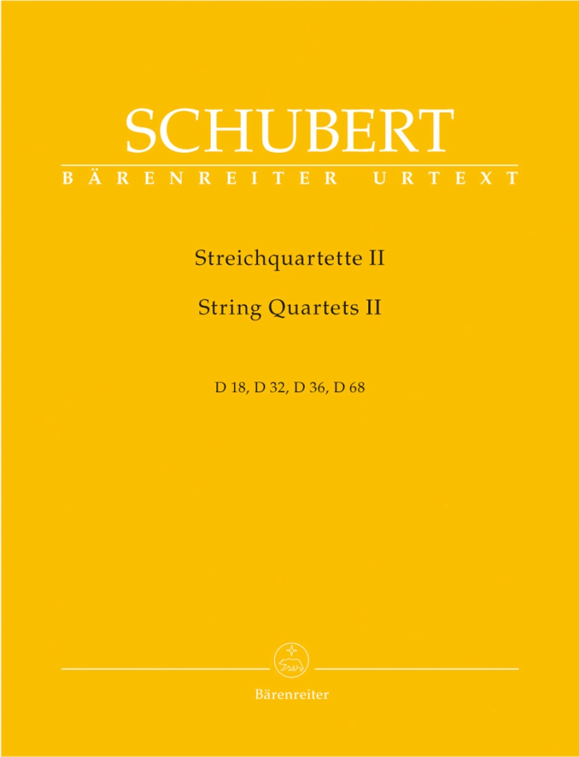 String Quartets II D 18, 32, 36, 68 - Schubert/Chusid - Parts Set