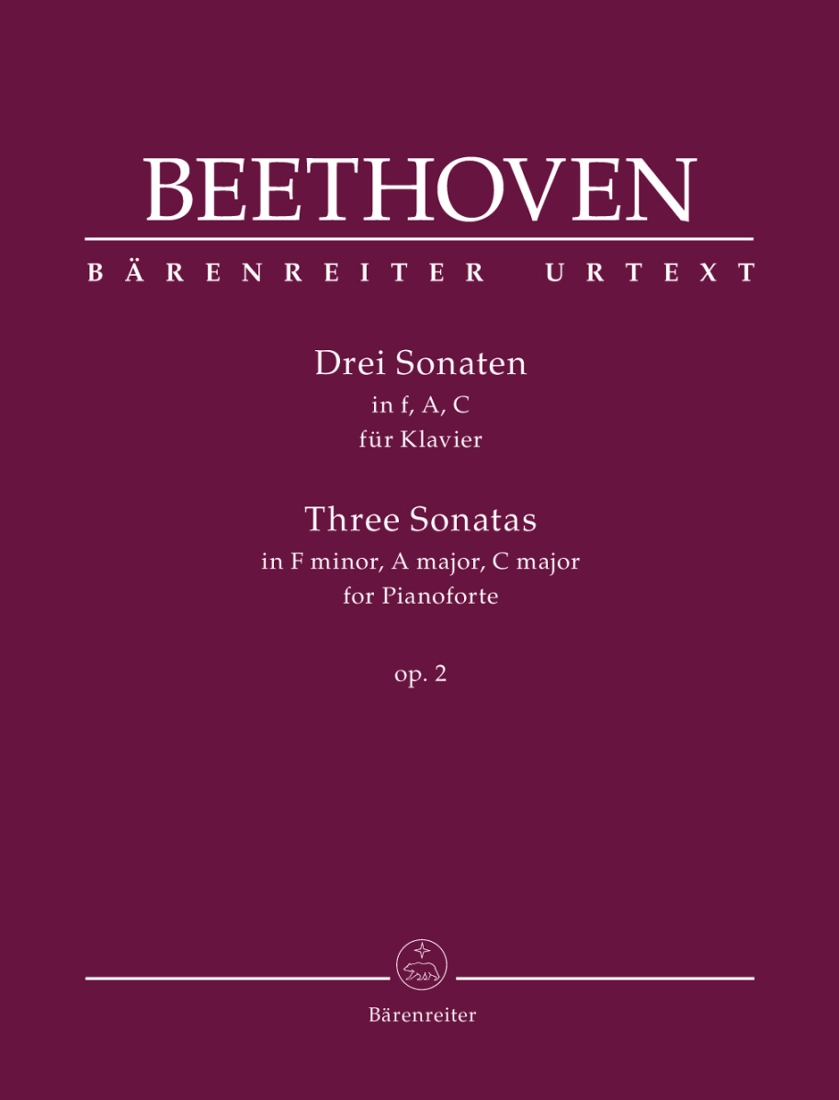 Three Sonatas op. 2 - Beethoven/Del Mar - Piano - Book