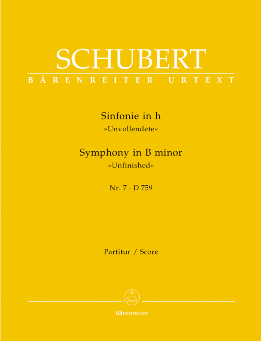 Symphony no. 7 in B minor D 759 \'\'Unfinished\'\' - Schubert/Aderhold - Full Score - Book