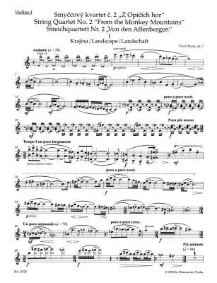 String Quartet No. 2 Op. 7 \'\'from the Monkey Mountains\'\' - Haas - Set of Parts, Urtext Edition