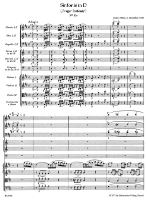 Symphony no. 38 in D major K. 504 \'\'Prague Symphony\'\' - Mozart/Somfai - Full Score - Book