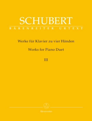 Baerenreiter Verlag - Works for Piano Duet (Four Hands-One Piano), Volume 3 - Schubert/Litschauer/Aderhold - Book