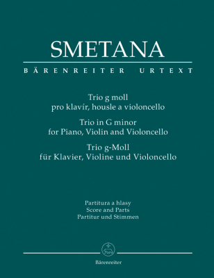 Baerenreiter Verlag - Trio in GMinor Smetana, Bartos, Plavec, Solc Violon, violoncelle et piano Partition matresse et partitions individuelles