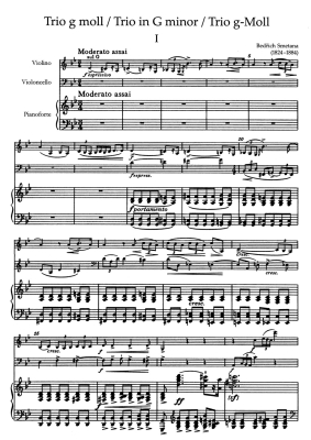 Trio in G Minor - Smetana /Bartos /Plavec /Solc - Violin/Cello/Piano - Score/Parts