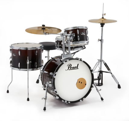 Roadshow Complete Drum Kit (18,10,14,SD) with Hardware and Cymbals - Garnet Red