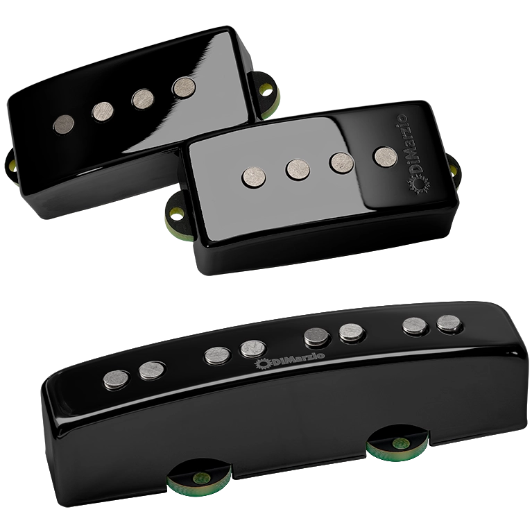 Sixties PJ Pair Bass Pickup - Gloss Black Cover