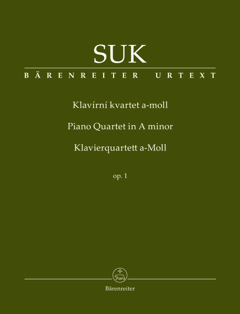 Piano Quartet in A minor op. 1 - Suk/Nouza - Violin/Viola/Cello/Piano - Score/Parts