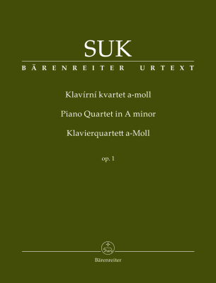 Baerenreiter Verlag - Piano Quartet in A minor op. 1 - Suk/Nouza - Violin/Viola/Cello/Piano - Score/Parts