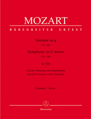 Baerenreiter Verlag - Symphony no. 40 in G minor K. 550 (Second version with clarinets) - Mozart/Landon - Full Score - Book