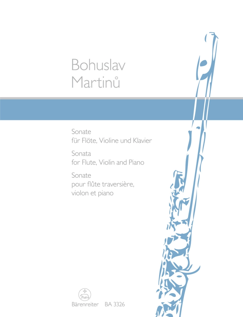 Sonata for Flute, Violin and Piano - Martinu - Score/Parts