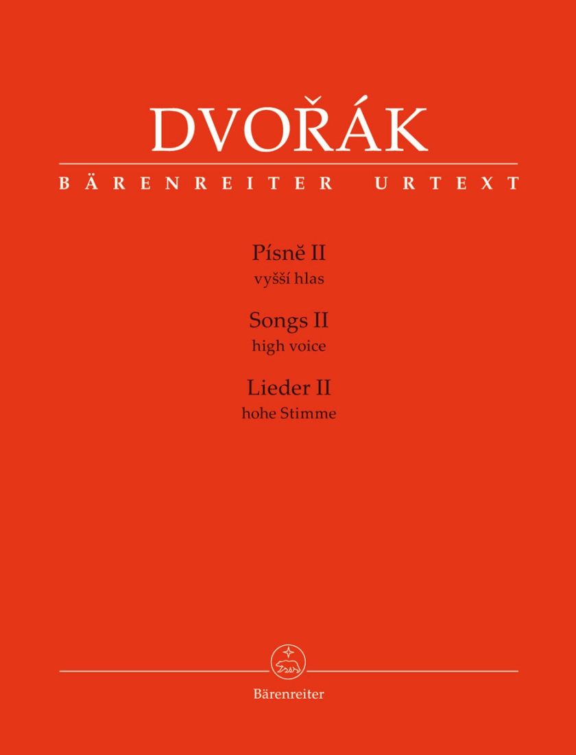 Songs II - Dvorak/Vejvodova - High Voice/Piano, Singing Score - Book