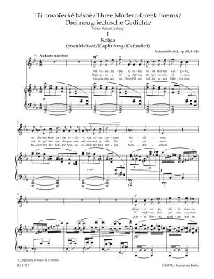 Songs Ii High Voice - Dvorak - Singing Score, Anthology, Urtext Edition - High Voice, Piano
