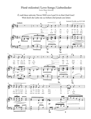Songs II - Dvorak/Vejvodova - High Voice/Piano, Singing Score - Book