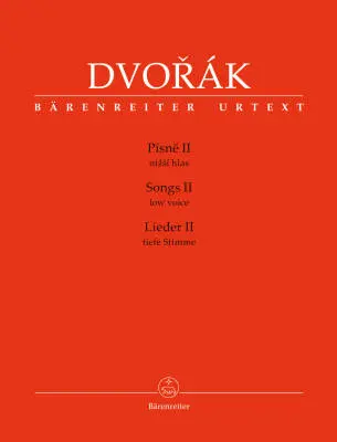 Baerenreiter Verlag - Songs Ii for Low Voice and Piano - Dvorak - Singing Score, Anthology, Urtext Edition - Low Voice, Piano