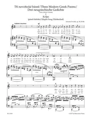 Songs Ii for Low Voice and Piano - Dvorak - Singing Score, Anthology, Urtext Edition - Low Voice, Piano