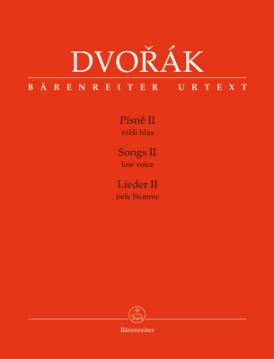 Baerenreiter Verlag - Songs II - Dvorak/Vejvodova - Low Voice/Piano, Singing Score - Book