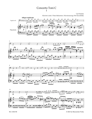 Concerto in C major - Stamitz/Sindelar - Piano, Piano Reduction - Book