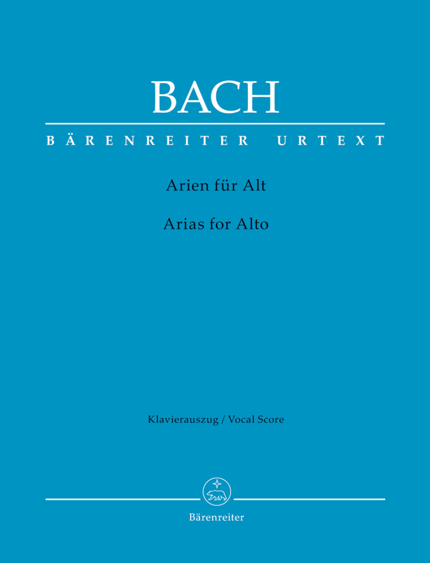 Arias for Alto - Bach/Lehmann - Vocal Score - Book