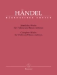 Baerenreiter Verlag - Complete Works - Handel\/Best - Violin\/Basso Continuo - Score\/Parts