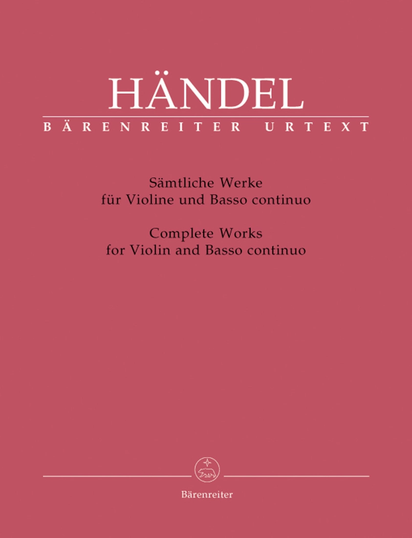 Complete Works - Handel/Best - Violin/Basso Continuo - Score/Parts