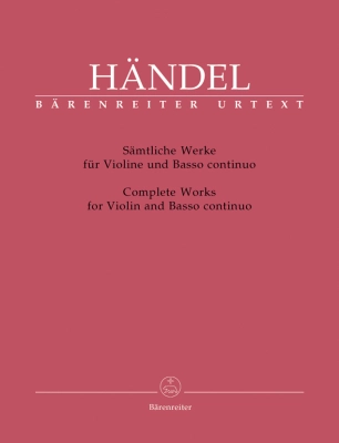 Baerenreiter Verlag - Complete Works - Handel/Best - Violin/Basso Continuo - Score/Parts