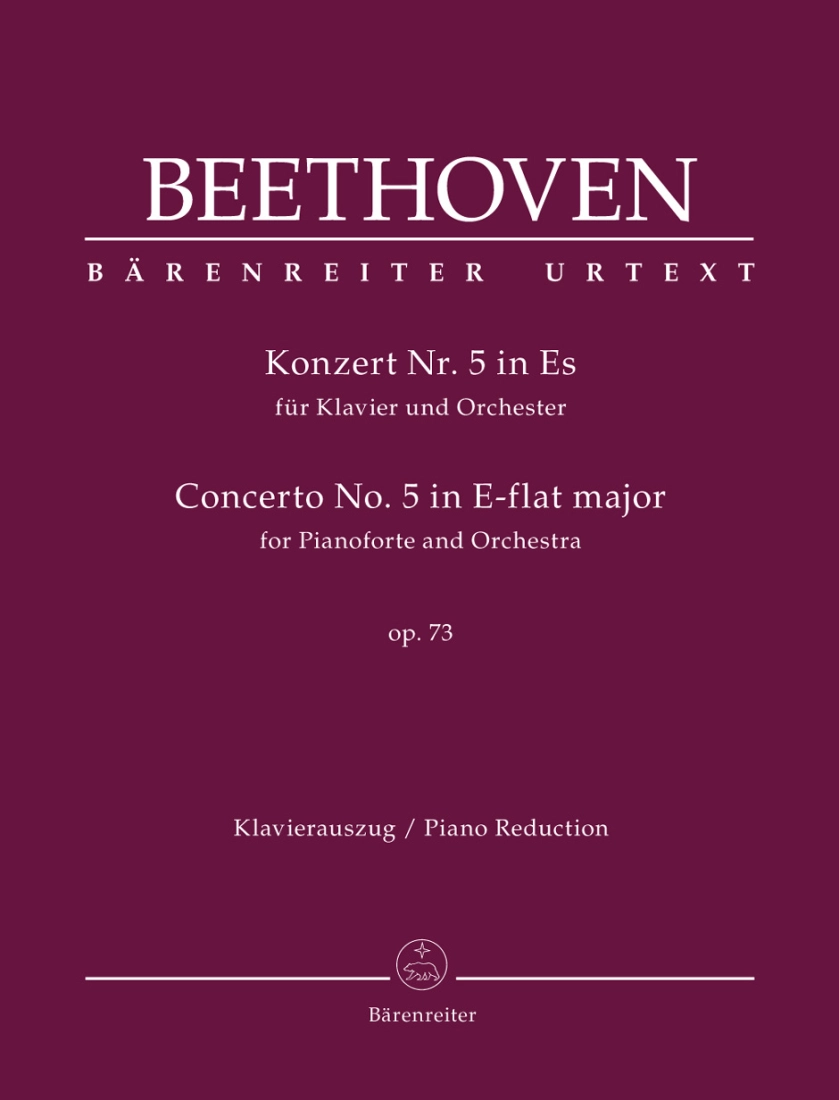 Concerto for Pianoforte and Orchestra no. 5 in E-flat major op. 73 - Beethoven/Del Mar - Piano/Piano Reduction - Book