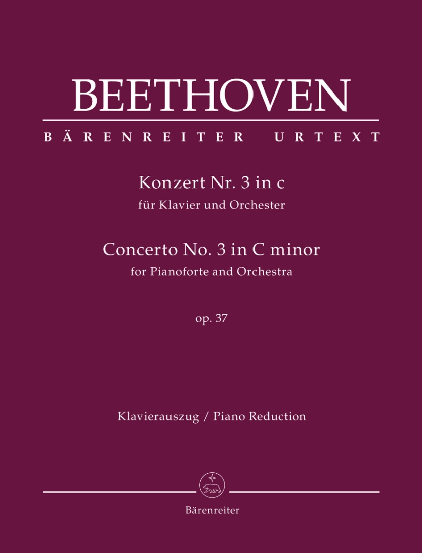 Concerto for Pianoforte and Orchestra no. 3 in C minor op. 37 - Beethoven/Del Mar - Piano/Piano Reduction - Book