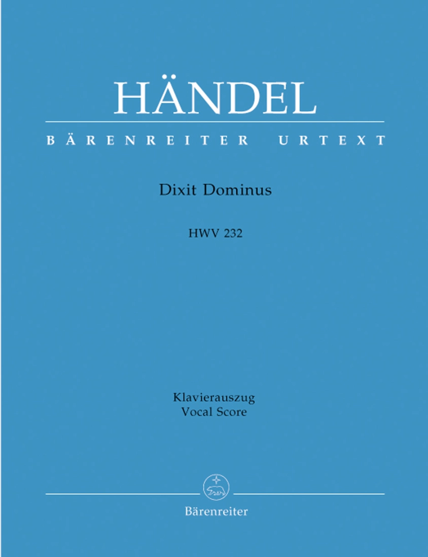 Dixit Dominus HWV 232 (Psalm 109) - Handel/Marx - Vocal Score - Book