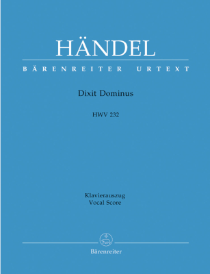 Baerenreiter Verlag - Dixit Dominus HWV 232 (Psalm 109) - Handel/Marx - Vocal Score - Book