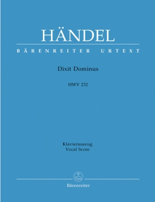 Baerenreiter Verlag - Dixit Dominus HWV 232 (Psalm 109) - Handel/Marx - Vocal Score - Book