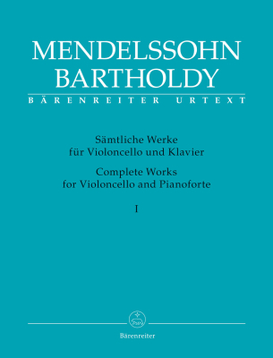 Baerenreiter Verlag - Complete Works for Violoncello and Pianoforte, Volume 1 - Mendelssohn/Todd - Score/Part
