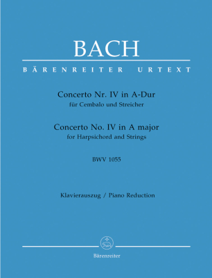 Baerenreiter Verlag - Concerto for Harpsichord and Strings no. 4 in A major BWV 1055 - Bach/Breig - Piano/Piano Reduction (2 Pianos, 4 Hands)