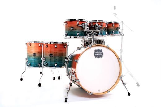 Mapex - Limited Edition Armory 7-Piece Shell Pack (22,8,10,12,14,16,SD) - Garnet Ocean