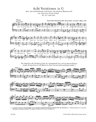 Variations for Piano - Mozart/von Fischer - Piano - Book