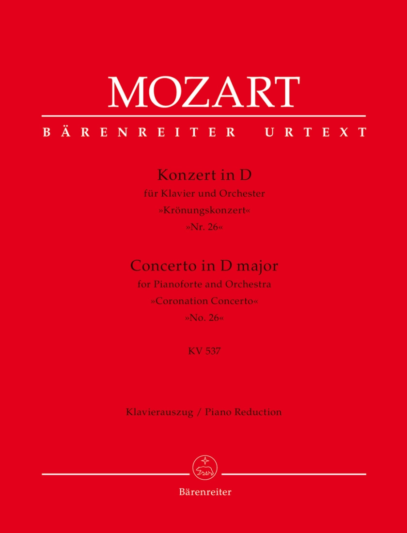 Concerto (Coronation Concerto) no. 26 in D major K. 537 - Mozart/Rehm - Piano/Piano Reduction - Parts