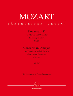 Baerenreiter Verlag - Concerto (Coronation Concerto) no. 26 in D major K. 537 - Mozart/Rehm - Piano/Piano Reduction - Parts