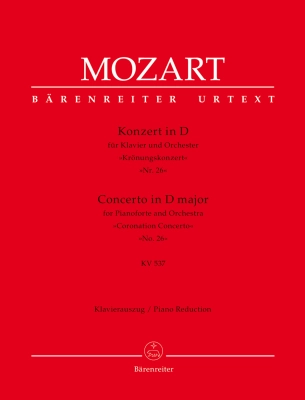 Baerenreiter Verlag - Concerto (Coronation Concerto) no. 26 in D major K. 537 - Mozart/Rehm - Piano/Piano Reduction - Parts