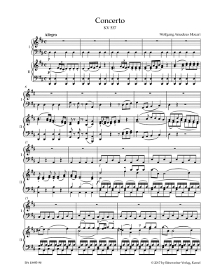 Concerto (Coronation Concerto) no. 26 in D major K. 537 - Mozart/Rehm - Piano/Piano Reduction - Parts